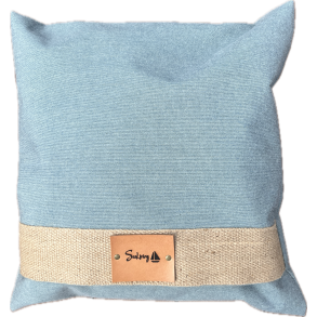 Udendrs pude 50 x 50 farve som marehalm, syet i vejrbestandig kalechestof