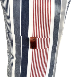 Pude 65 x 40 bl, gr og hvide striber