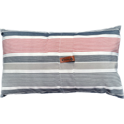 Pude 65 x 40 bl, gr og hvide striber