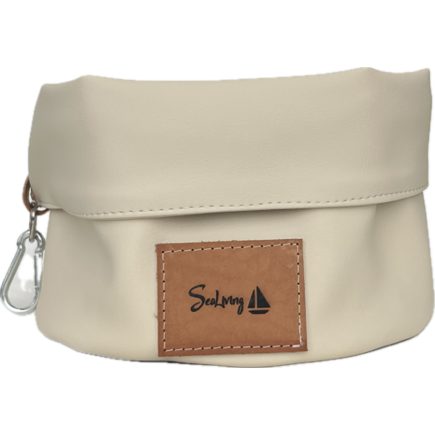 Br�d/opbevarings-kurv farve creme med karabinhage