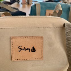 Taske/toilettaske, glat beige