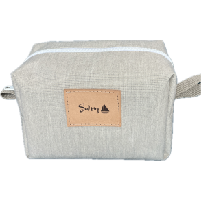 Toilettaske lys beige