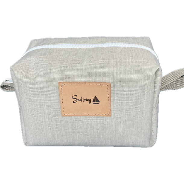 Toilettaske lys beige